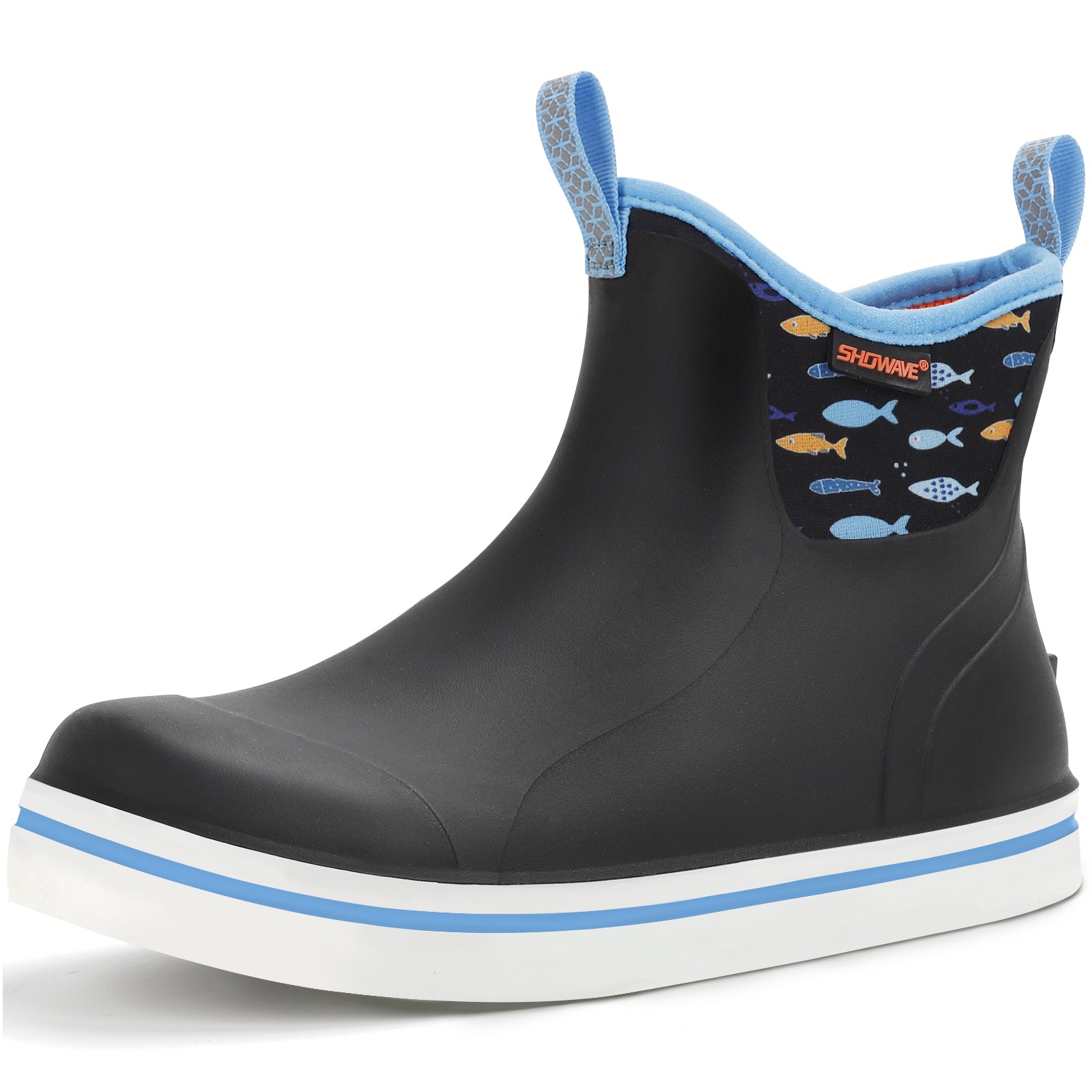 Showave Kids Ankle Rain Boots - Waterproof Lightweight Rubber Mud Booties for Boys & Girls