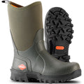 Showave Men's Mid Calf Waterproof Work Boots – Insulated Rubber Rain Boots