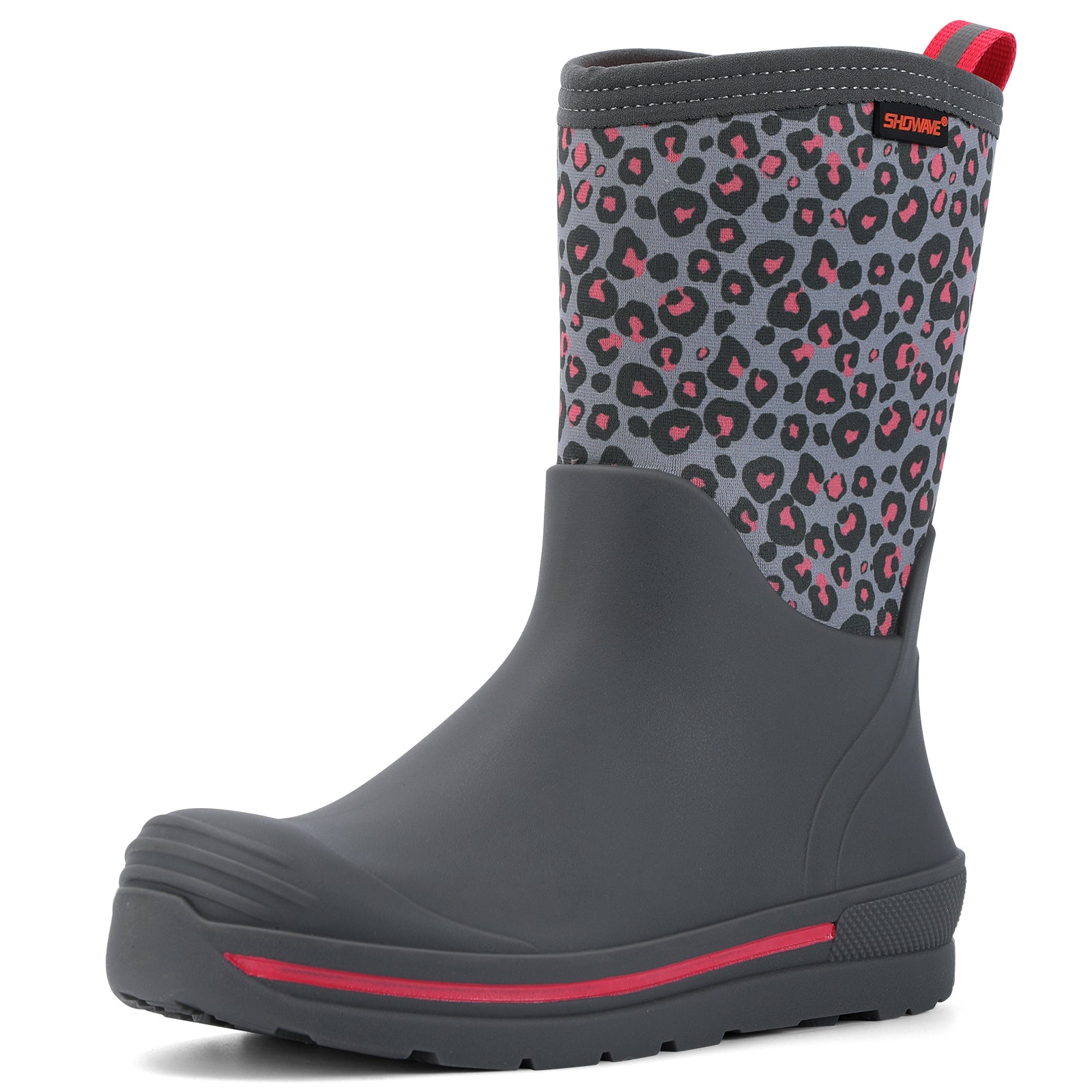 Showave Kid's Rain Boots Waterproof Rubber Mud Boot – Boys Girls Insulated Neoprene Outdoor Boots All Seasons