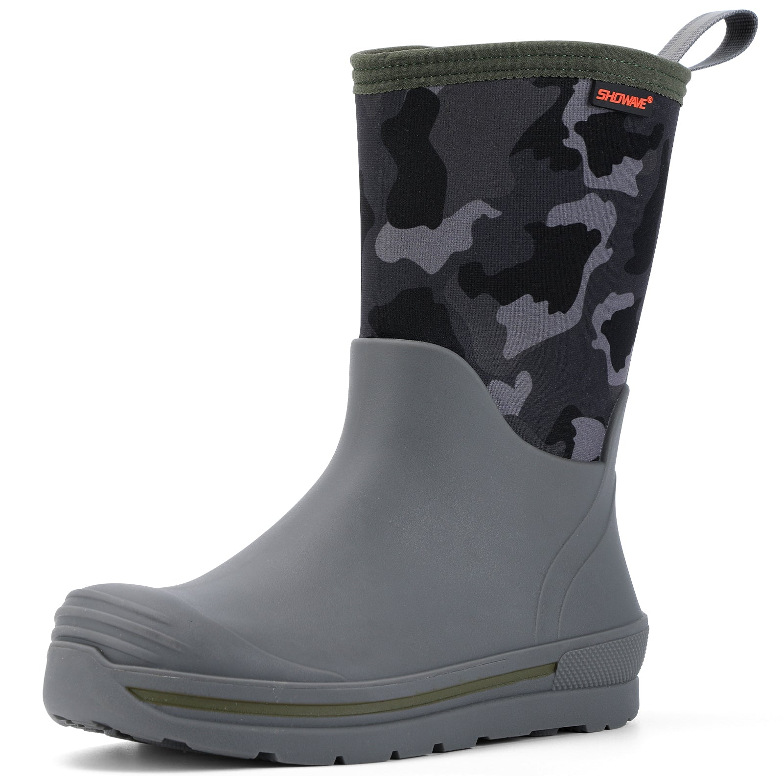 Showave Kid's Rain Boots Waterproof Rubber Mud Boot – Boys Girls Insulated Neoprene Outdoor Boots All Seasons