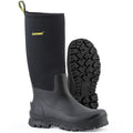 Showave Men's Knee High Waterproof Rubber Rain Boots - Insulated Mud Boot for Hunting & Outdoor