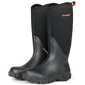 Showave Women's Tall Insulated Rubber Rain Boots – Waterproof Neoprene Mud Boot for Gardening Farming Fishing