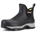 Showave Men's Rubber Boots Waterproof Rain Footwear Durable Short Hunting Boots for Mud Gardening Yard and Chore Working