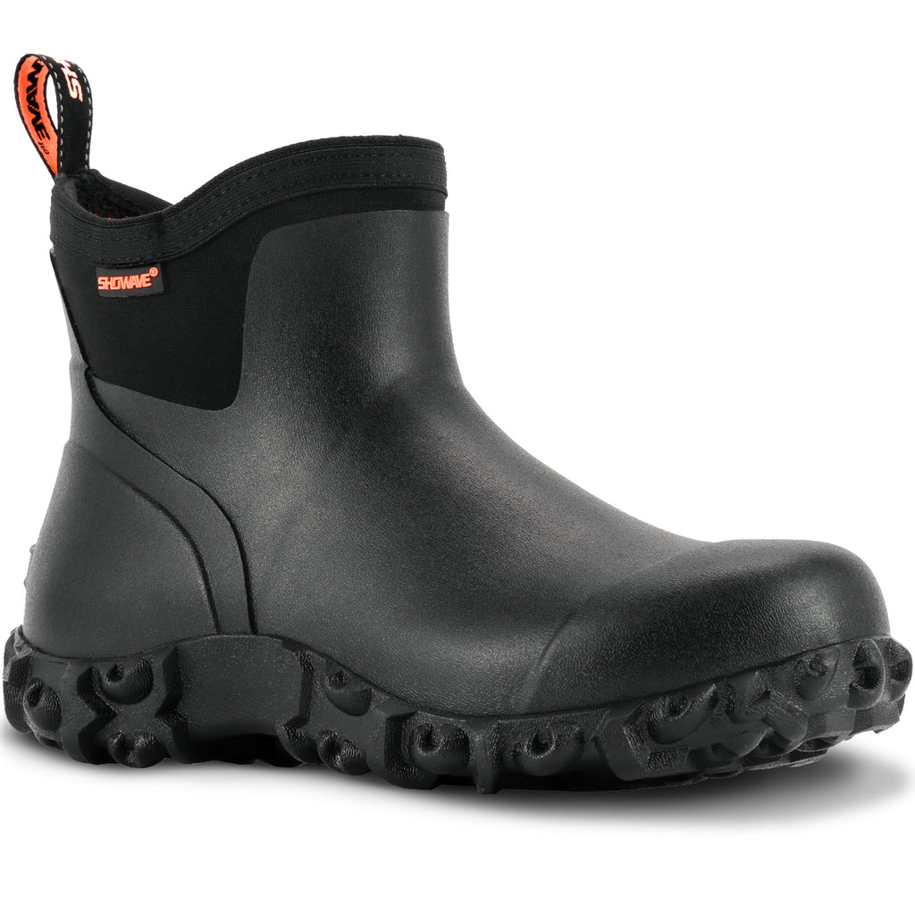 Showave Men's Waterproof Ankle Rain Boots