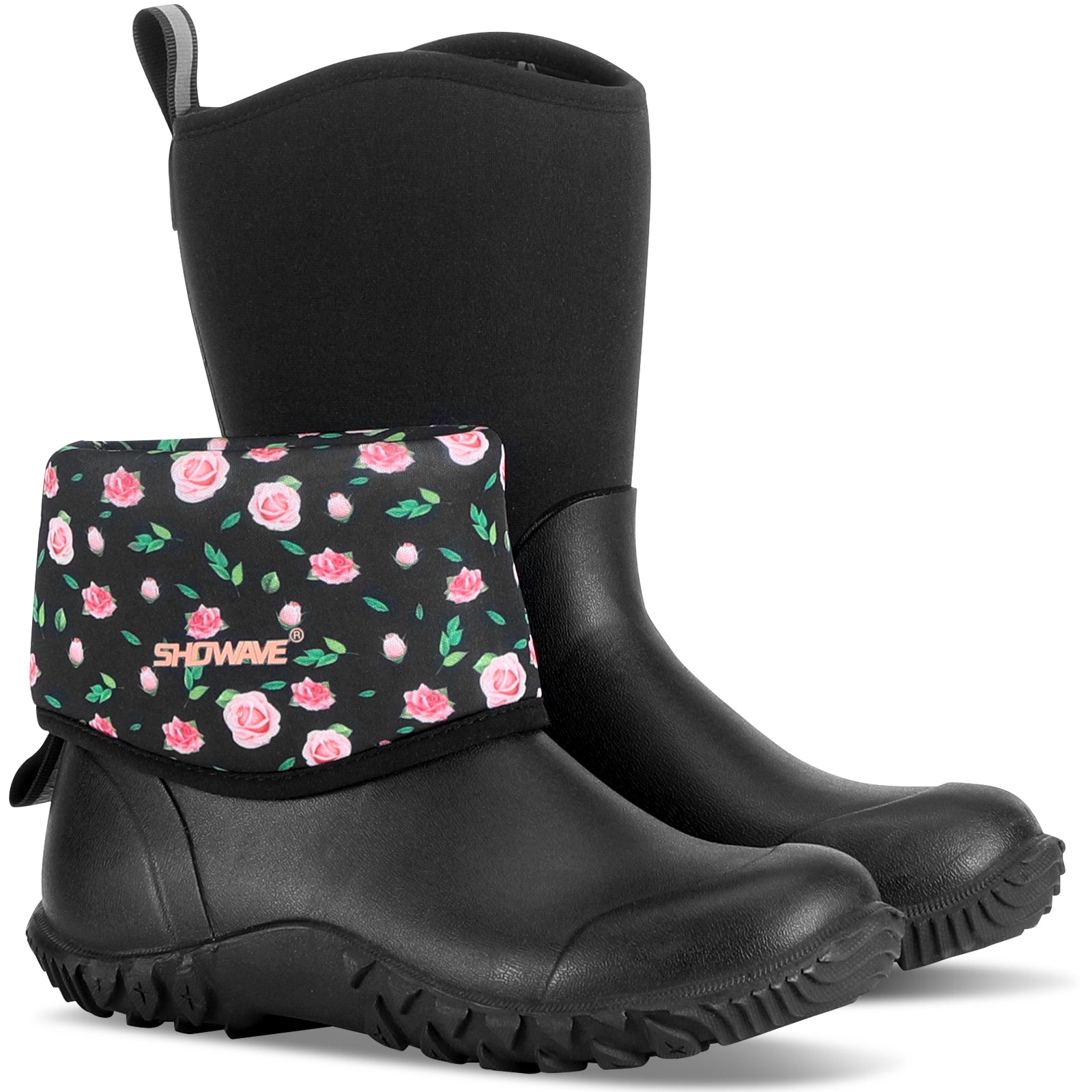 Showave Women's Waterproof Garden Boots – Rubber Rain Boots for Gardening, Farming & Outdoor Work