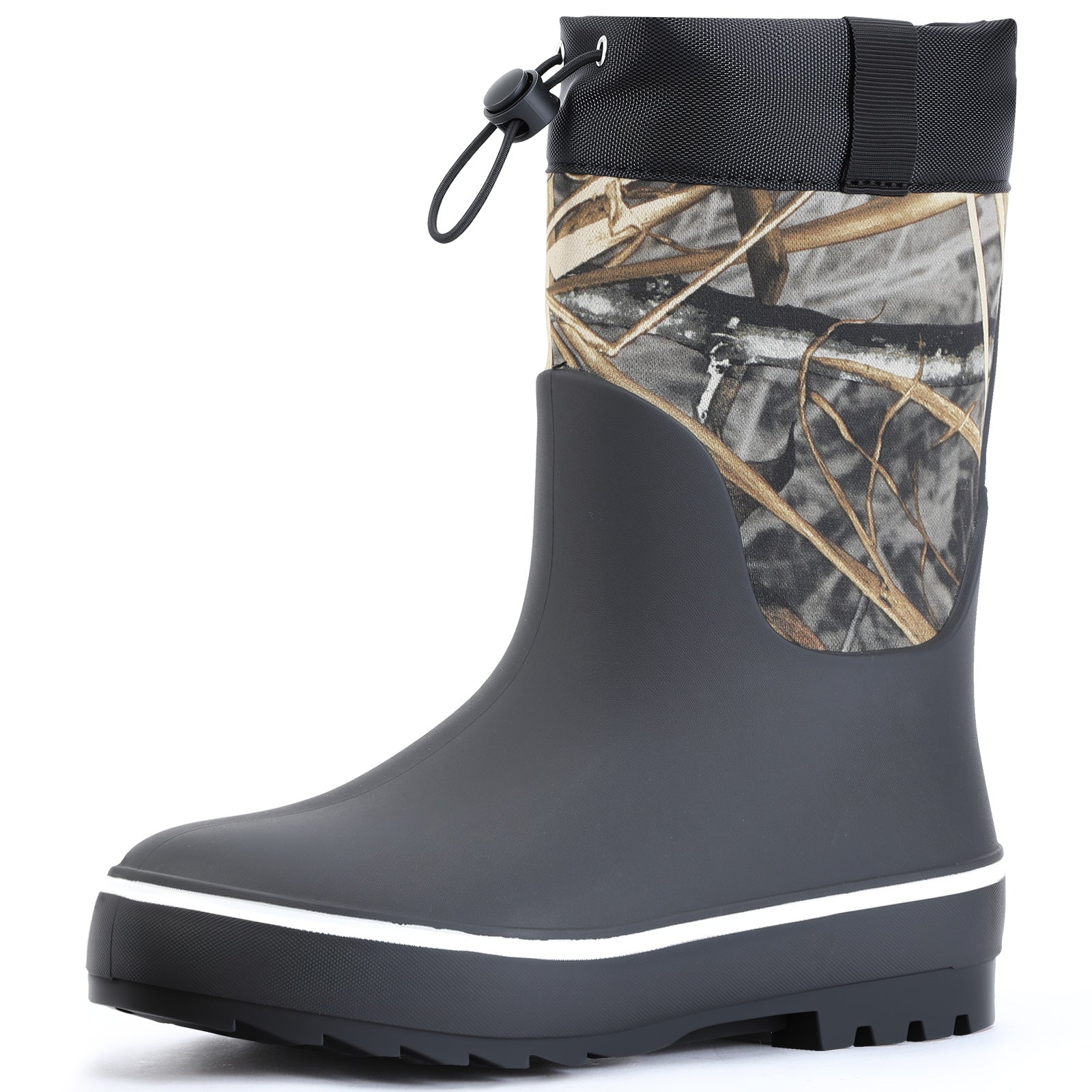 Showave Kid's Rain Boots for Boys & Girls - Waterproof Durable Rubber Mid-Calf Mud Boots