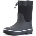 Showave Kid's Rain Boots for Boys & Girls - Waterproof Durable Rubber Mid-Calf Mud Boots