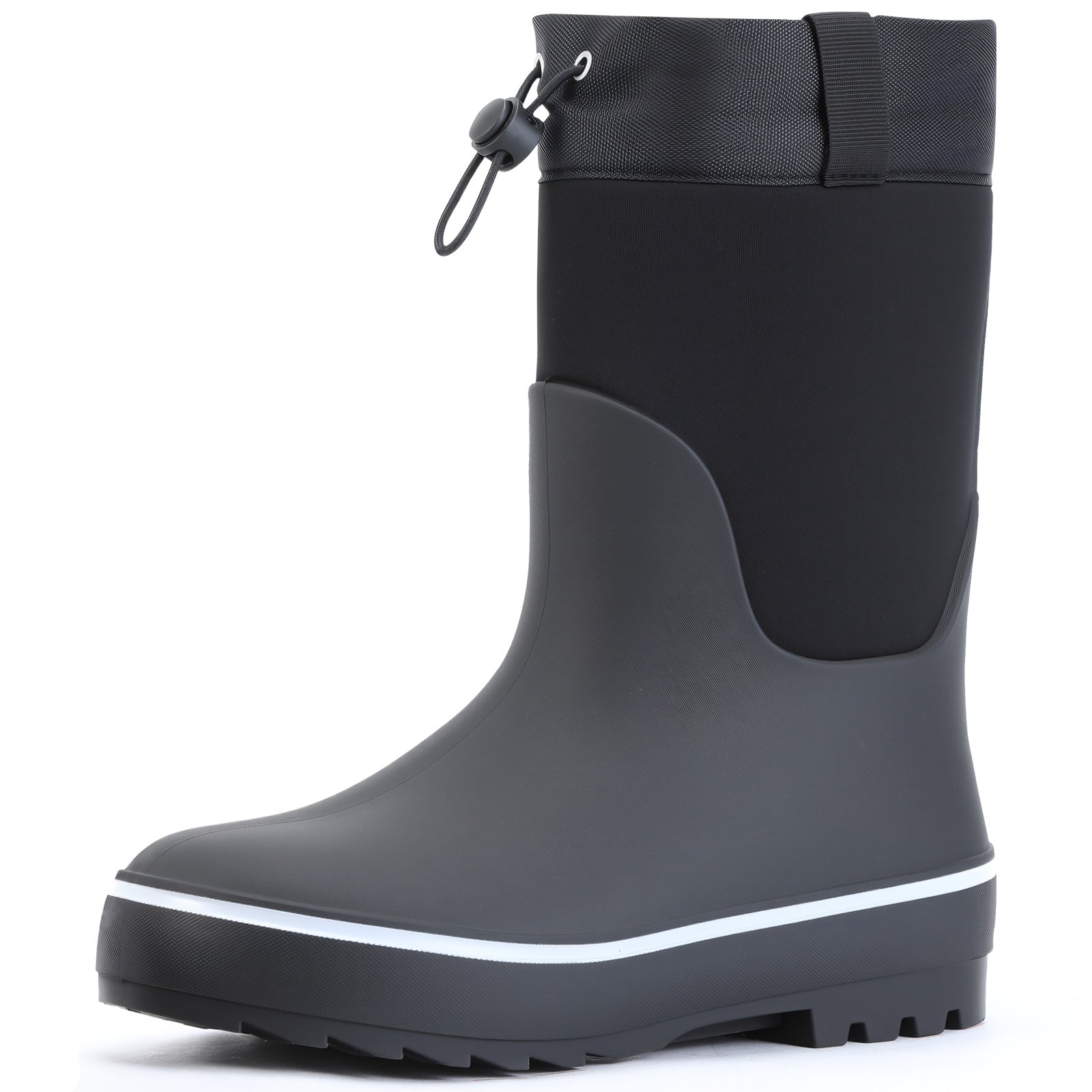 Showave Kid's Rain Boots for Boys & Girls - Waterproof Durable Rubber Mid-Calf Mud Boots
