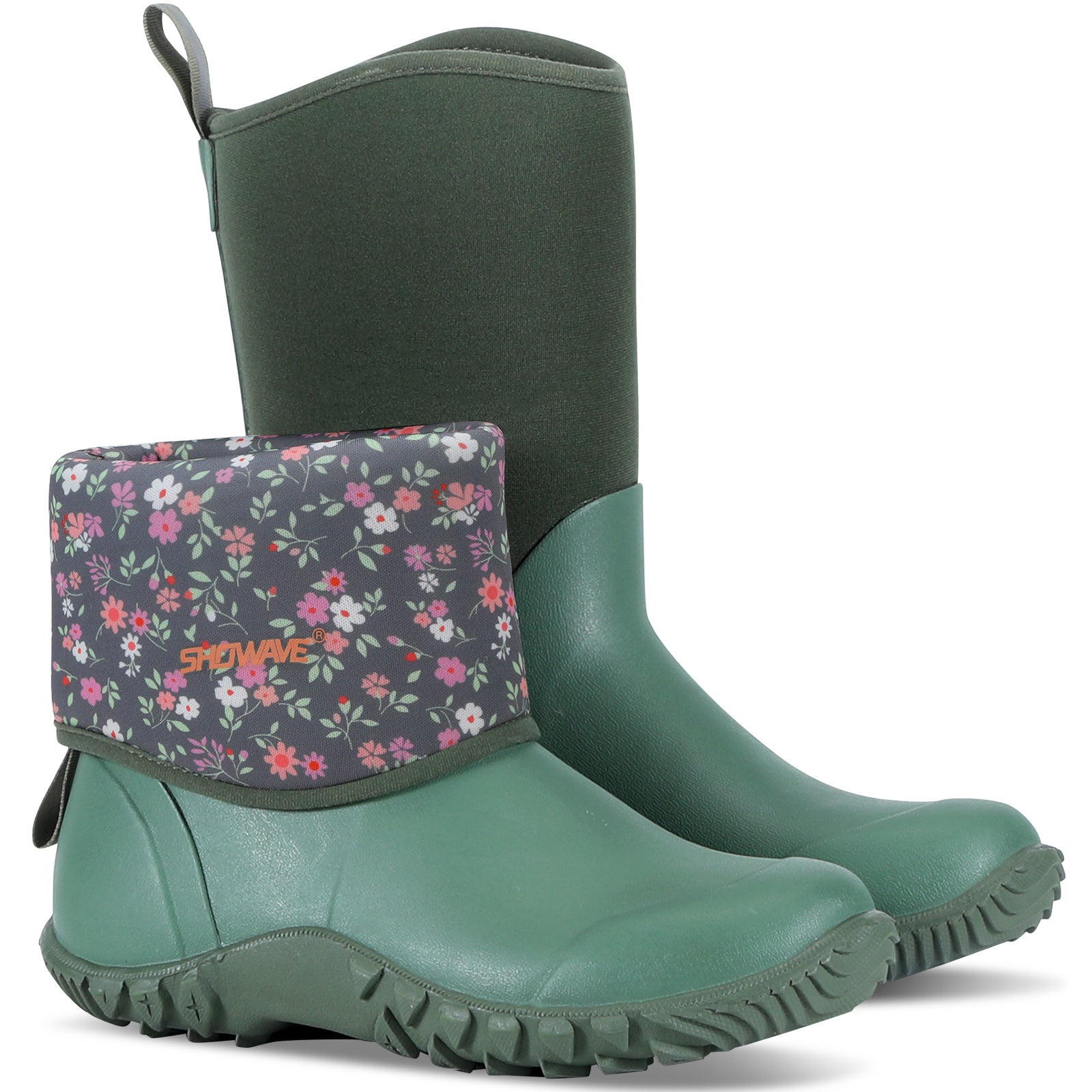 Showave Women's Waterproof Garden Boots – Rubber Rain Boots for Gardening, Farming & Outdoor Work