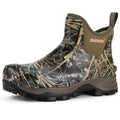 Showave Men's Rubber Boots Waterproof Rain Footwear Durable Short Hunting Boots for Mud Gardening Yard and Chore Working