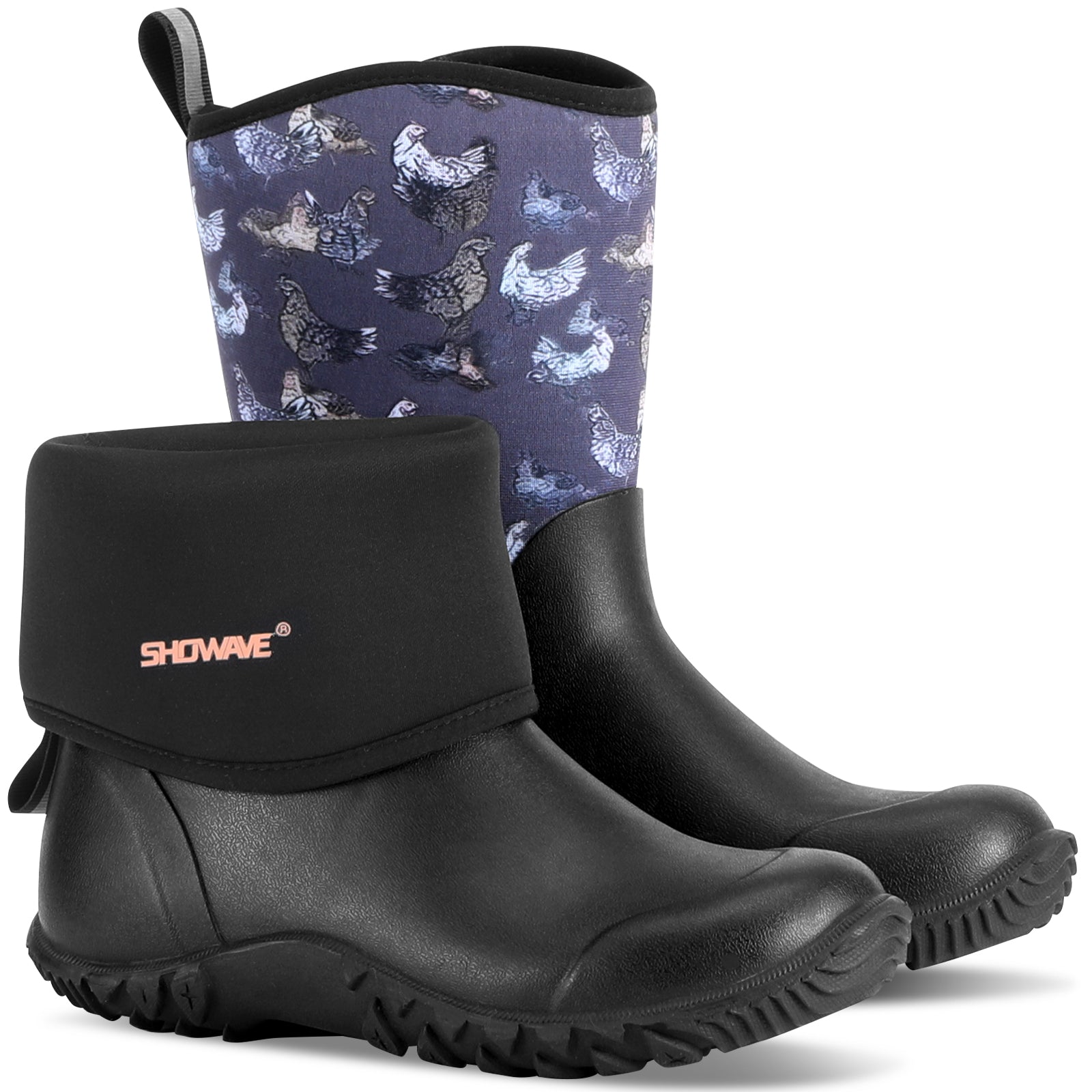 Showave Women's Waterproof Garden Boots – Rubber Rain Boots for Gardening, Farming & Outdoor Work