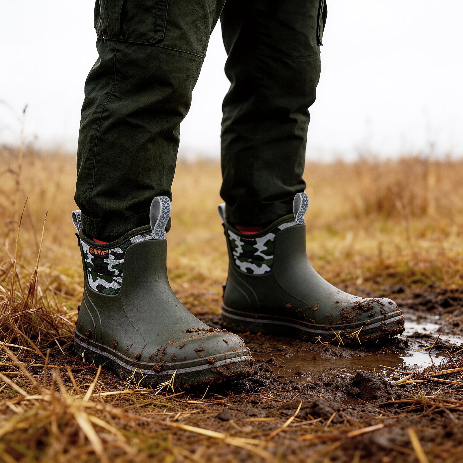 Showave Kids Ankle Rain Boots - Waterproof Lightweight Rubber Mud Booties for Boys & Girls