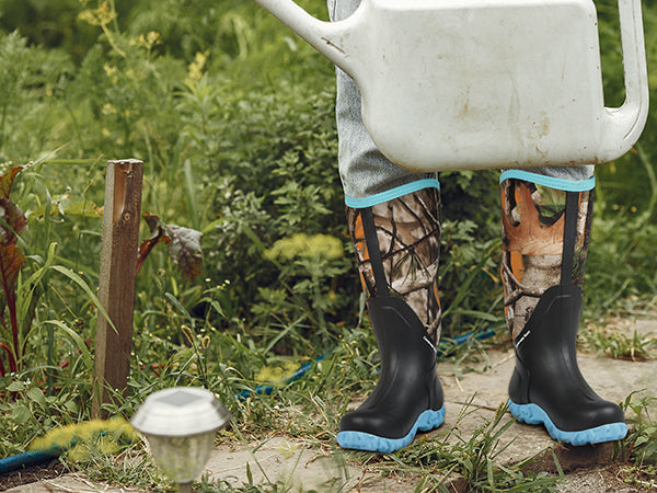 Showave Women's Tall Insulated Rubber Rain Boots – Waterproof Neoprene Mud Boot for Gardening Farming Fishing