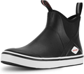Showave Men's Deck Boots Waterproof Ankle Rubber Rain Boots Non-slip Boat Booties