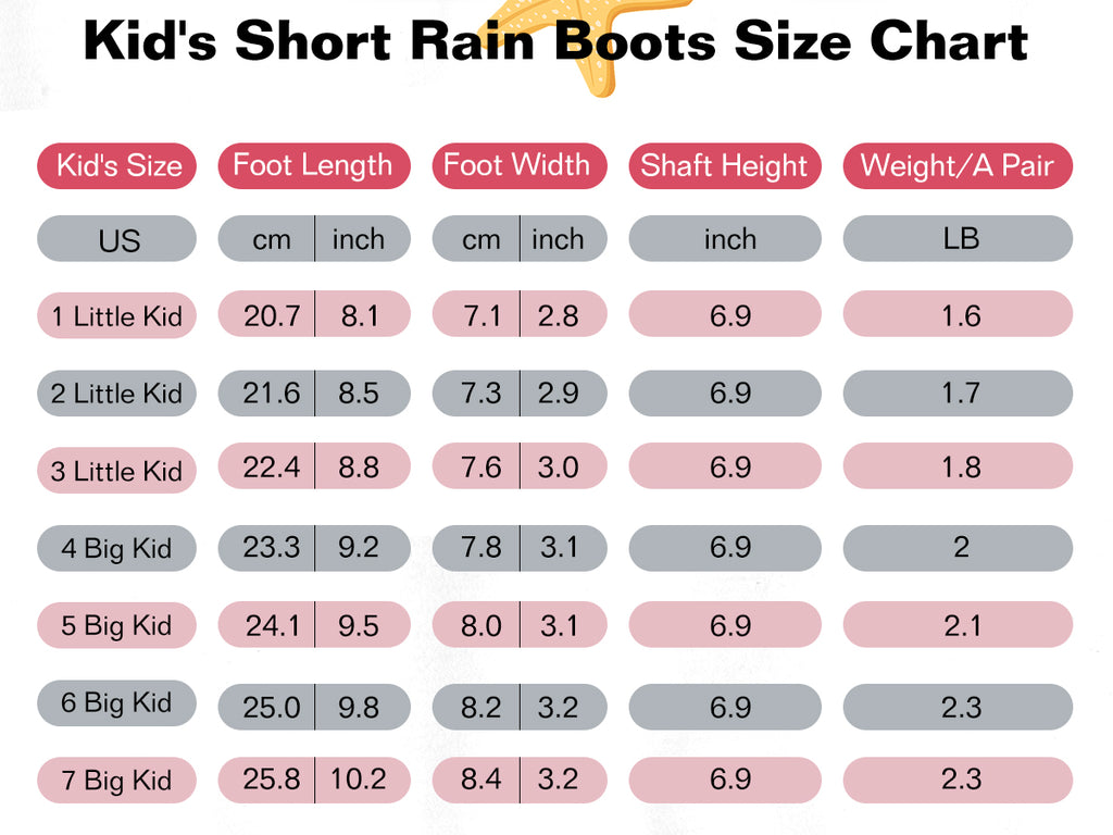 Showave Unisex-Child Ankle Rain Boots Kids Deck Boot Waterproof Lightweight Rubber Mud Booties for Boys Girls